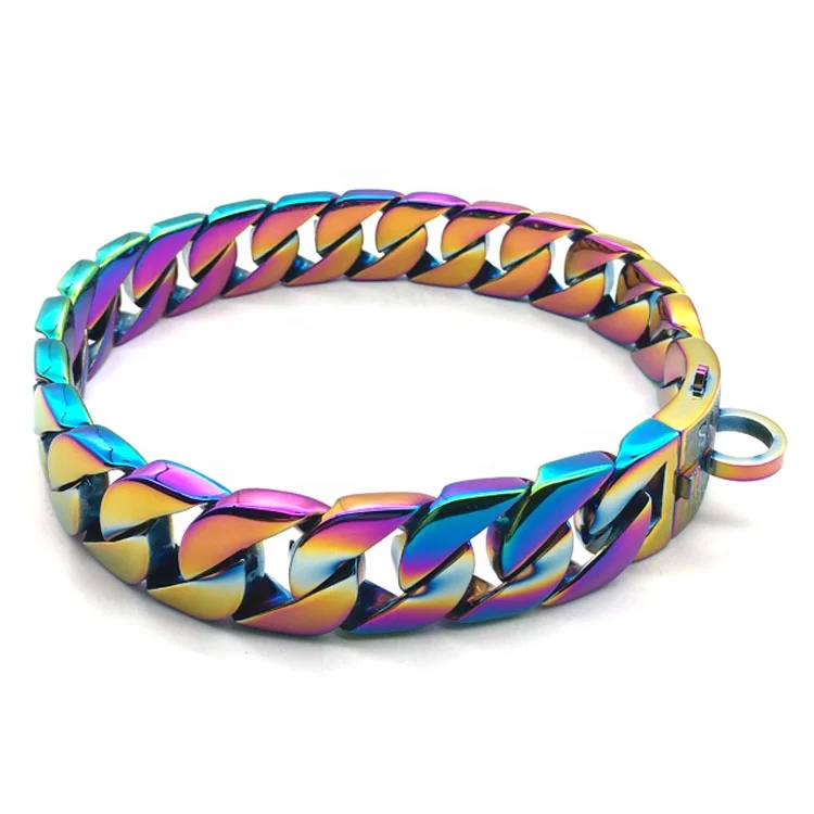 custom 2020 new design multicolor luxury large leash dog necklace choker chain cuban link metal 316L stainless steel dog collar, Gold ,silver or customized
custom 2020 new design multicolor luxury large leash dog necklace choker chain cuban link metal 316L stainless steel dog collar, Gold ,silver or customized