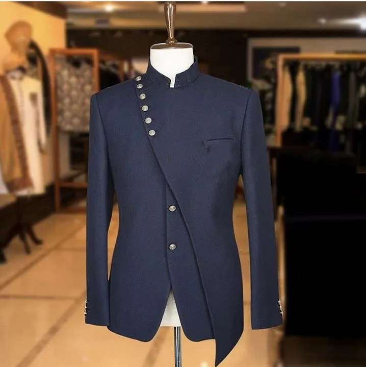 Special Design Navy Blue Men Suits Wedding Grooms Tuxedos 2 Pieces Formal Blazer Two Buttons Prom Suit (Jacket+Pants), Same as picture ,red,black,dark blue
Special Design Navy Blue Men Suits Wedding Grooms Tuxedos 2 Pieces Formal Blazer Two Buttons Prom Suit (Jacket+Pants), Same as picture ,red,black,dark blue