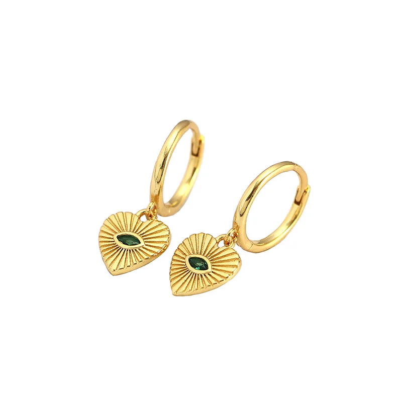 Hot Sale fashion sterling silver 925 18K Gold Plated Evil Eye Design Heart Shape Drop Earrings for Women
Hot Sale fashion sterling silver 925 18K Gold Plated Evil Eye Design Heart Shape Drop Earrings for Women