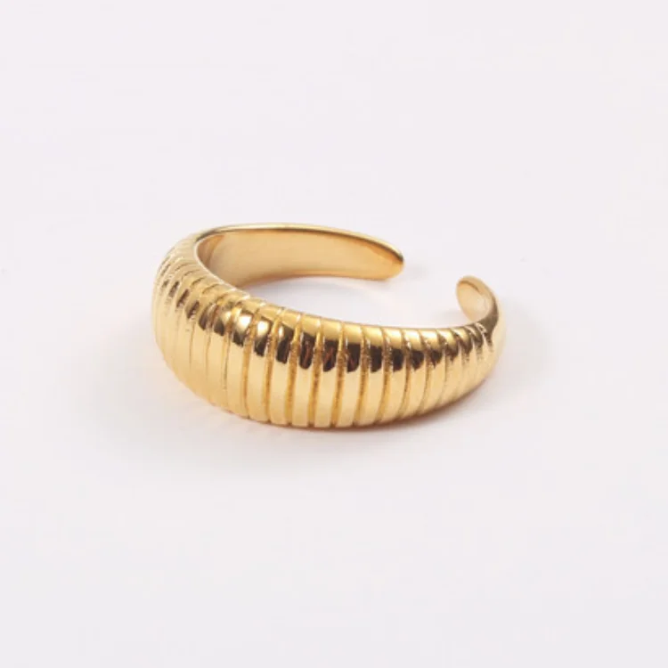 Fashion 18K Gold Plated Stainless Steel Open Cuff Rings for Women, Gold, silver, rose gold, black
Fashion 18K Gold Plated Stainless Steel Open Cuff Rings for Women, Gold, silver, rose gold, black