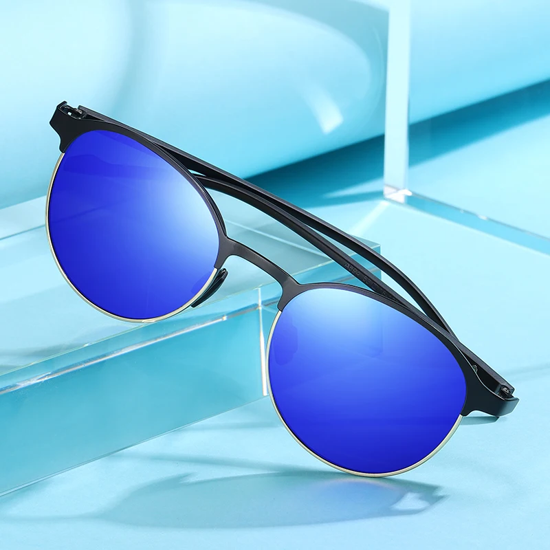 Round Glasses Polarized Trendy Made Italy Mens Sun Personalized Sunglasses 2021