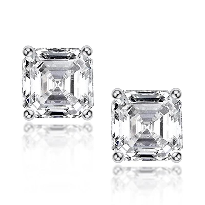 Sterling Silver Asscher Cut 8*8mm Created SONA Diamond Fashion Classic Stud Earring for Women Jewelry Gifts
Sterling Silver Asscher Cut 8*8mm Created SONA Diamond Fashion Classic Stud Earring for Women Jewelry Gifts