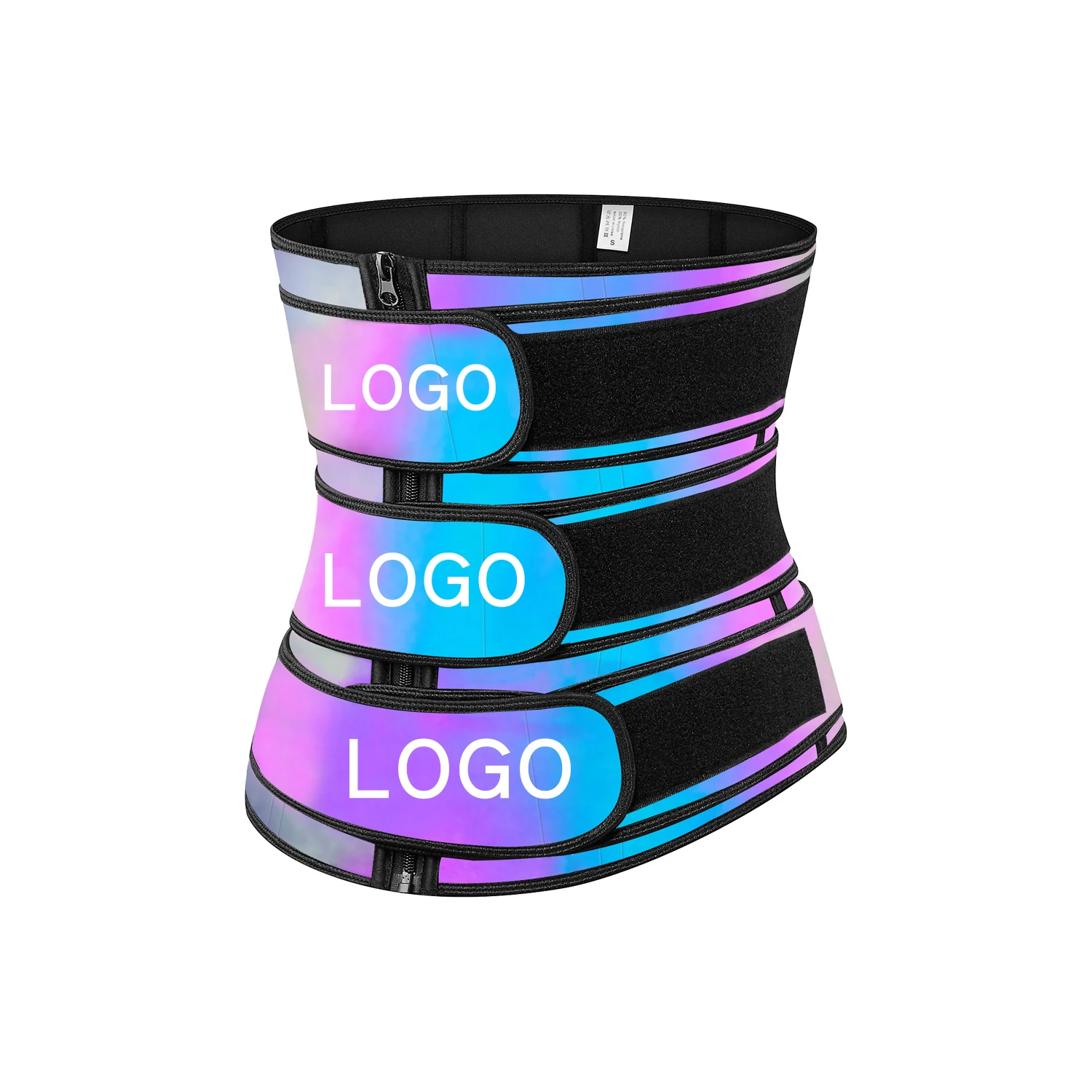 New Arrival custom logo steel bone reflective slimming sauna private label neoprene waist trainer belt, Reflect light 
New Arrival custom logo steel bone reflective slimming sauna private label neoprene waist trainer belt, Reflect light