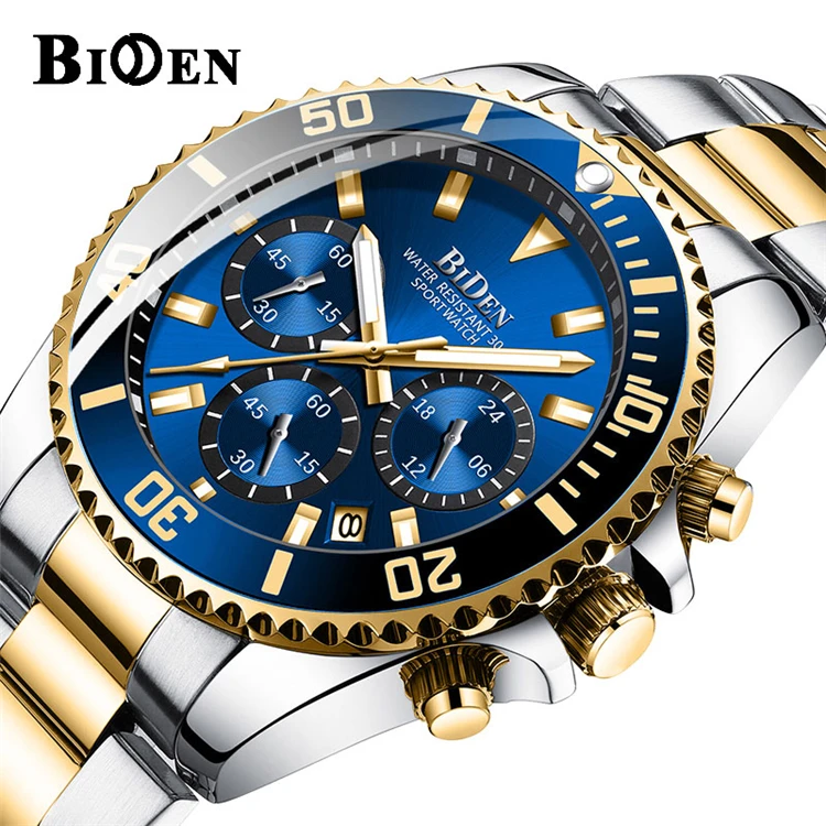 BIDEN 0163 Men's Watch Top Brand Luxury Stainless Steel Waterproof Military Chronograph Sport Watch Business Wrist Watch for Men
BIDEN 0163 Men's Watch Top Brand Luxury Stainless Steel Waterproof Military Chronograph Sport Watch Business Wrist Watch for Men