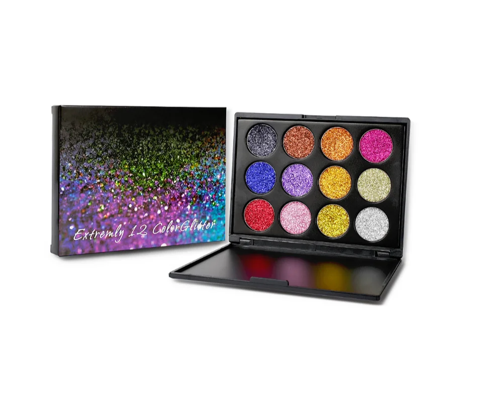 KG12r New Fashion 12 colors Glitter Eye Shadow Palette Luxury Eye Makeup Shimmer Eyeshadow Palette
KG12r New Fashion 12 colors Glitter Eye Shadow Palette Luxury Eye Makeup Shimmer Eyeshadow Palette