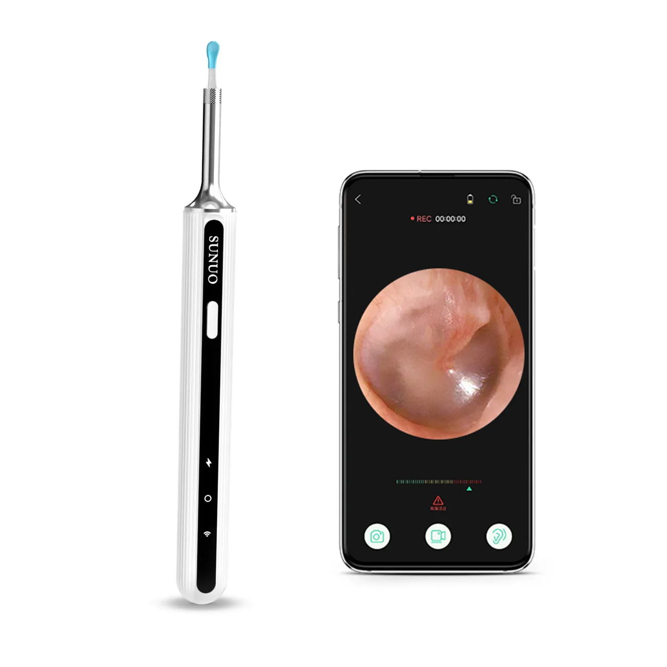 Portable hd wireless wifi ear camera endoscope comfortable 1080p ear cleaning tool wifi connection spade ear cleaner, White, black
Portable hd wireless wifi ear camera endoscope comfortable 1080p ear cleaning tool wifi connection spade ear cleaner, White, black
