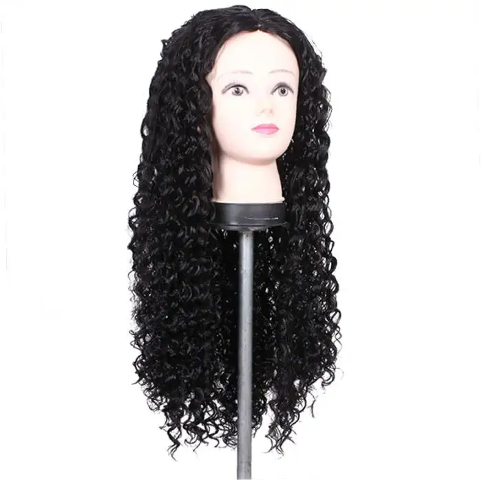 Lady's middle parting long curly wig cover small curly wavy high temperature silk African wig
Lady's middle parting long curly wig cover small curly wavy high temperature silk African wig