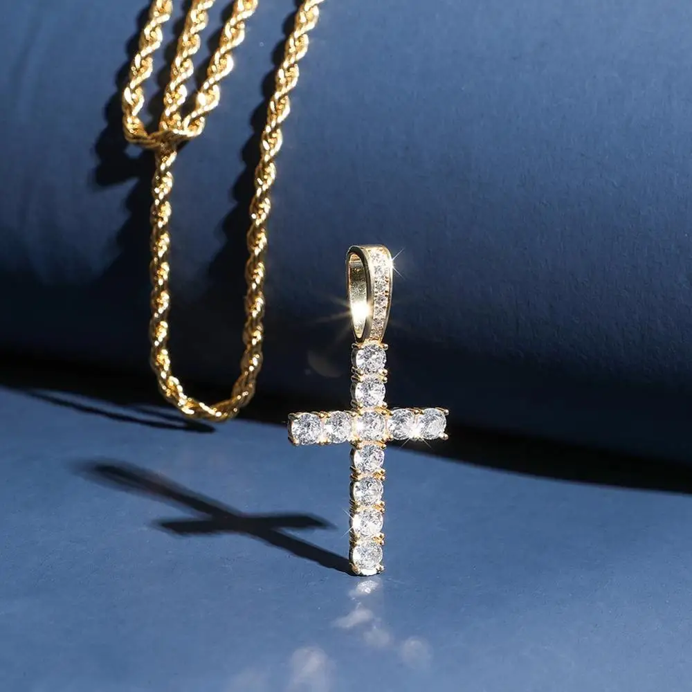 Charm Crucifix Christian Jewelry CZ Stone Bling Gold Plated Crosses Hip Hop Solid 925 Pure Silver Anha Cross Pendant, Gold/silve
Charm Crucifix Christian Jewelry CZ Stone Bling Gold Plated Crosses Hip Hop Solid 925 Pure Silver Anha Cross Pendant, Gold/silve