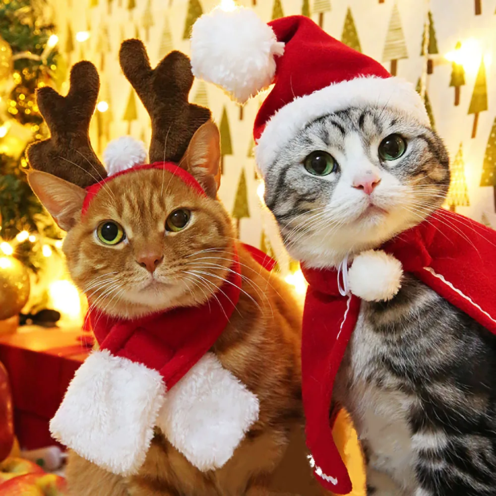 Newly Pet Dog Cat Scarf Cap Cloak Headband Set Gifts Christmas Party Winter Clothes, Red
Newly Pet Dog Cat Scarf Cap Cloak Headband Set Gifts Christmas Party Winter Clothes, Red