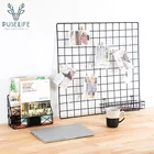 Multifunction Wall Storage Organizer Photo Hanging Display Wire Wall Grid Panel home decor