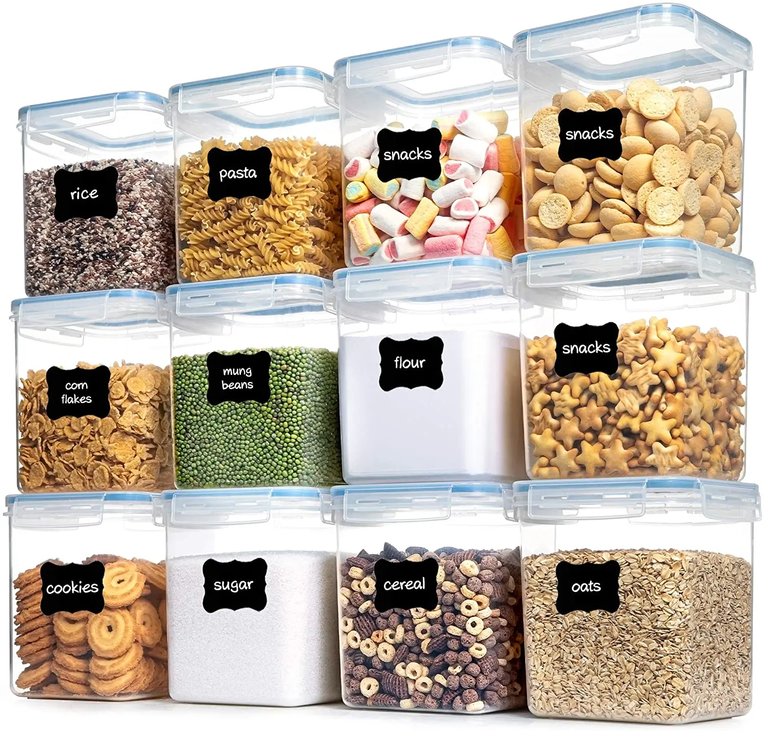 Airtight Food Storage Containers Set - 12 PC -2.3qt / 2.5L- Plastic PBA Free Kitchen Pantry Storage Containers, Custom
Airtight Food Storage Containers Set - 12 PC -2.3qt / 2.5L- Plastic PBA Free Kitchen Pantry Storage Containers, Custom