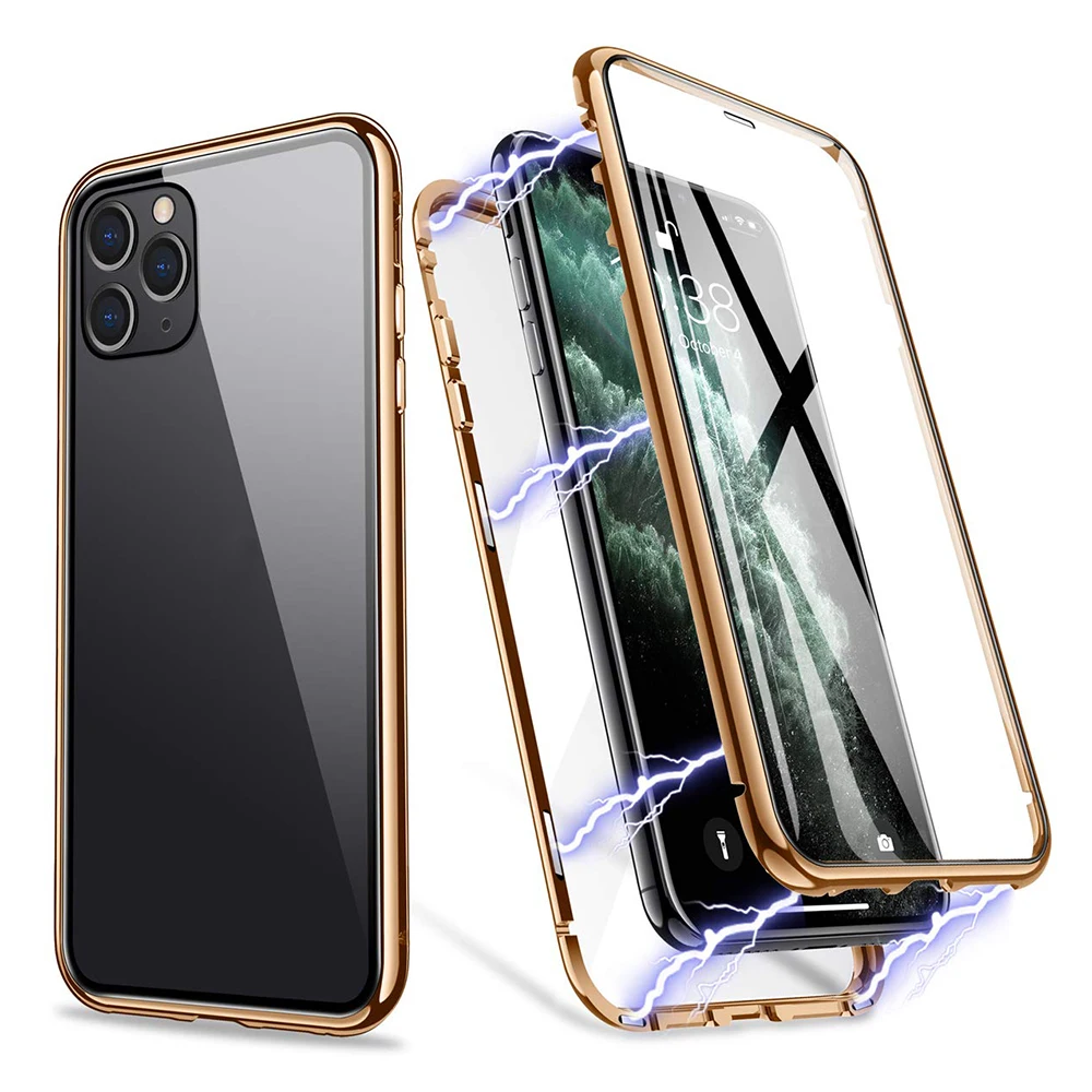 2020 Magnetic Adsorption Case for iPhone 11 Clear Double-Sided Tempered Glass Support Wireless Charging
2020 Magnetic Adsorption Case for iPhone 11 Clear Double-Sided Tempered Glass Support Wireless Charging