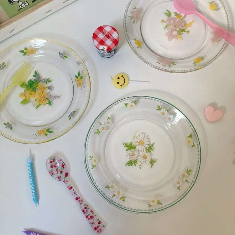 Solhui Small Daisy Glass Dinnerware Plates Vintage Flowers Dessert Fruit Salad Dish Plate
Solhui Small Daisy Glass Dinnerware Plates Vintage Flowers Dessert Fruit Salad Dish Plate