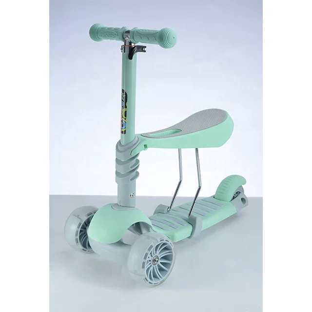 OEM 4 PU wheel  foldable baby scooter   3 in 1 children scooter