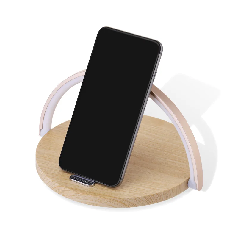 2 in 1 10W Lamp Light LED Desk Table Fast Charging Wooden Stand Holder Wireless Charger for Phone
2 in 1 10W Lamp Light LED Desk Table Fast Charging Wooden Stand Holder Wireless Charger for Phone