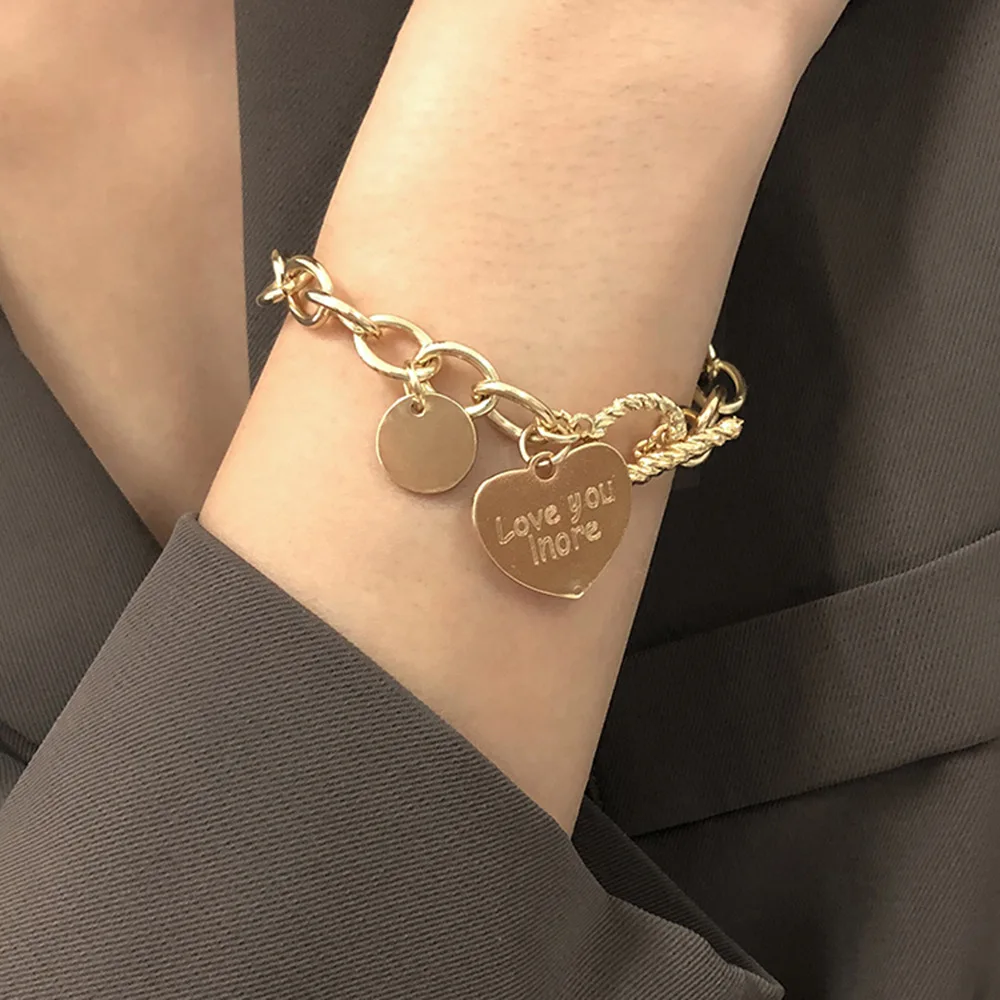 MuXi Temperament hipster ins popular jewelry disc bracelet letter bracelet jewelry, Two colors
MuXi Temperament hipster ins popular jewelry disc bracelet letter bracelet jewelry, Two colors
