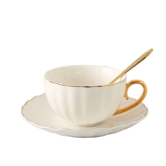 8oz 240ml 6 Colors Pumpkin Ceramic Coffee Cups and Saucers with Golden Trim, Customized color
8oz 240ml 6 Colors Pumpkin Ceramic Coffee Cups and Saucers with Golden Trim, Customized color