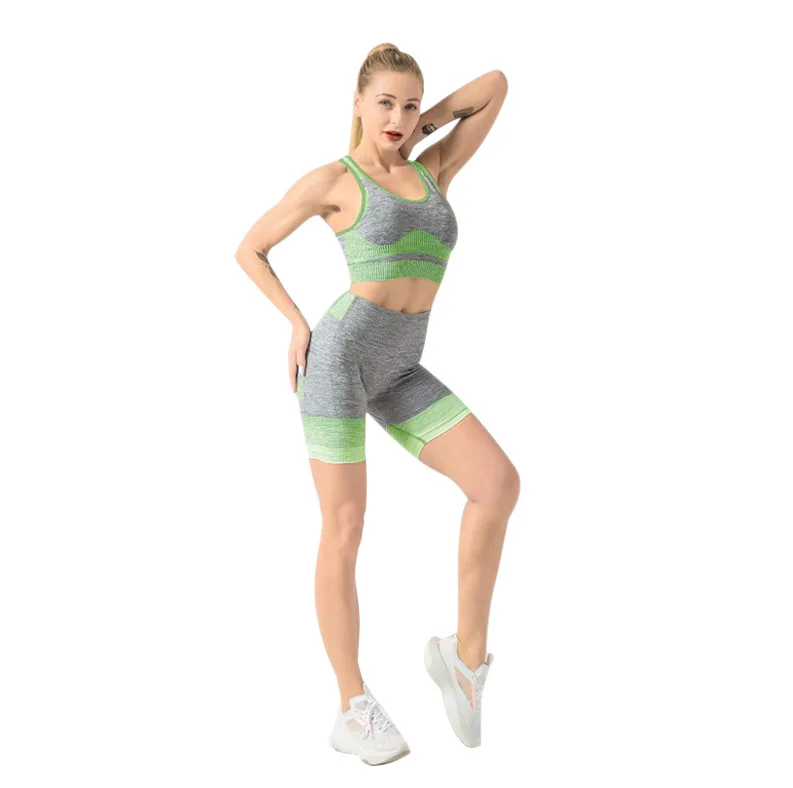 2021 Newest women yoga shorts sets Running Sports Bra Set Seamless Women's Summer Fitness Tight Yoga Shorts Set
2021 Newest women yoga shorts sets Running Sports Bra Set Seamless Women's Summer Fitness Tight Yoga Shorts Set