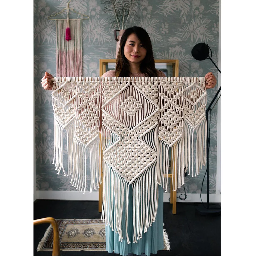 Elegant Macrame Bohemian Tapestry Wall Hanging Chic Geometric Art Handicrafts Woven Tapestry For Home Living Room Decoration
Elegant Macrame Bohemian Tapestry Wall Hanging Chic Geometric Art Handicrafts Woven Tapestry For Home Living Room Decoration