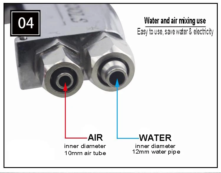 High pressure multi function water and air dual mixing spray gun