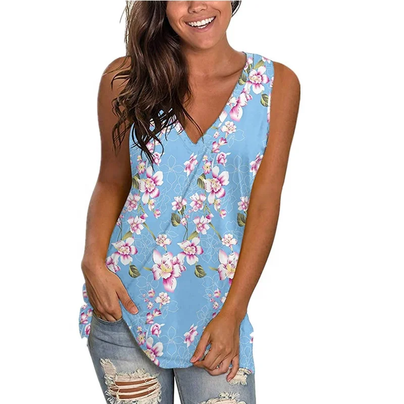 V-neck Printed Sleeveless Vest Classical Fashion Women Casual Printed Vest In Summer, As the picture 
V-neck Printed Sleeveless Vest Classical Fashion Women Casual Printed Vest In Summer, As the picture