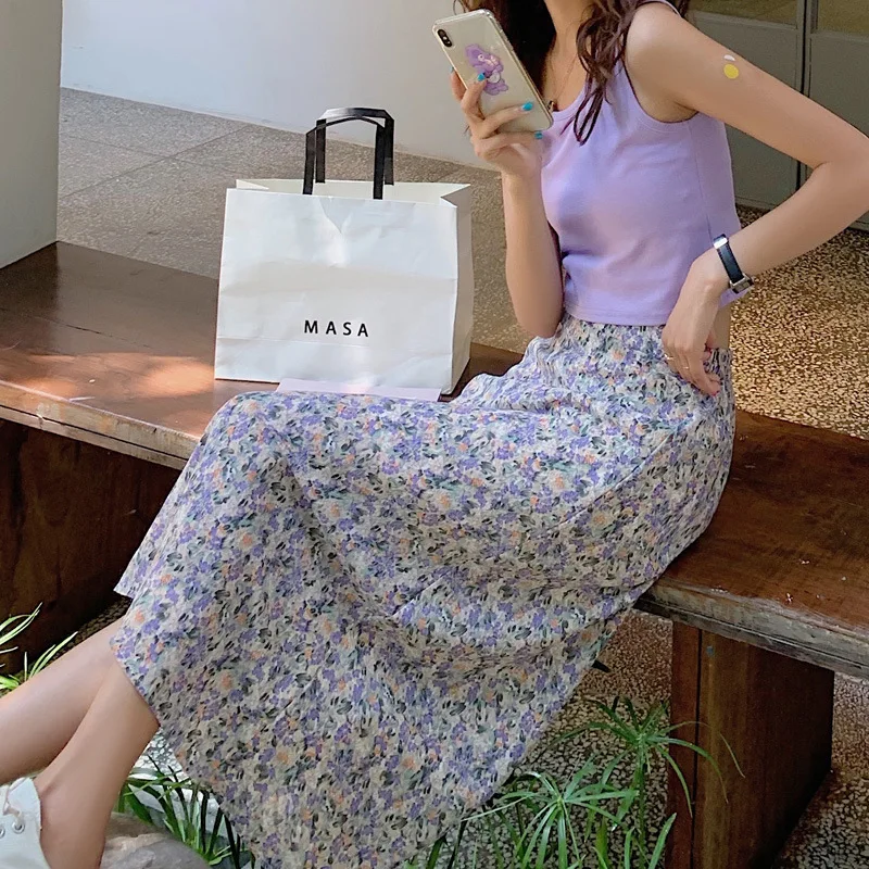 Summer A-line high waist long Skirt Stretch elastic loose casual ladies girls' Chiffon Skirt floral flower skirt, 3colors
Summer A-line high waist long Skirt Stretch elastic loose casual ladies girls' Chiffon Skirt floral flower skirt, 3colors