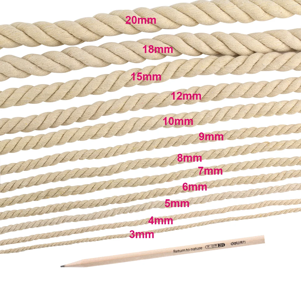 High Quality 3-strands Twisted recycled Cotton Rope Customs Colors Twisted Cotton Cords For Garment and Decoration, Natural white black
High Quality 3-strands Twisted recycled Cotton Rope Customs Colors Twisted Cotton Cords For Garment and Decoration, Natural white black