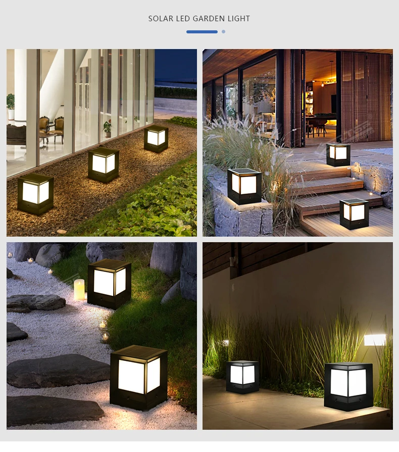 ALLTOP All in one minimalistic 3w waterproof solar power outdoor garden light led