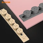 New arrival UK plugs removable kitchen socket wall mounted power electrical outlets with 7 adapters