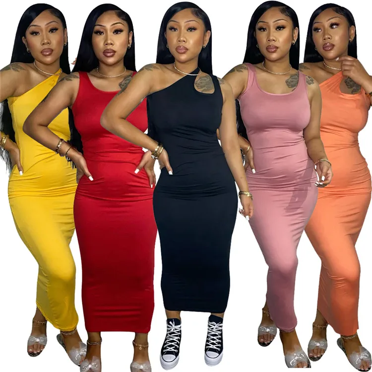 2022 New Ladies Bodycon Dress Sleeveless Solid Casual Plus Size Spring Women Maxi Dresses, Picture shows
2022 New Ladies Bodycon Dress Sleeveless Solid Casual Plus Size Spring Women Maxi Dresses, Picture shows