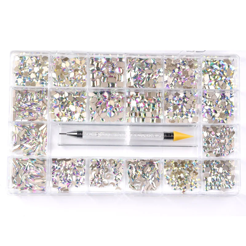 TSZS Crystal AB Rainbow Nail Art Mix Shape Fancy Shaped In Box Flat Bottom Glass Nail Art Rhinestone 3D Decoration, As picture
TSZS Crystal AB Rainbow Nail Art Mix Shape Fancy Shaped In Box Flat Bottom Glass Nail Art Rhinestone 3D Decoration, As picture