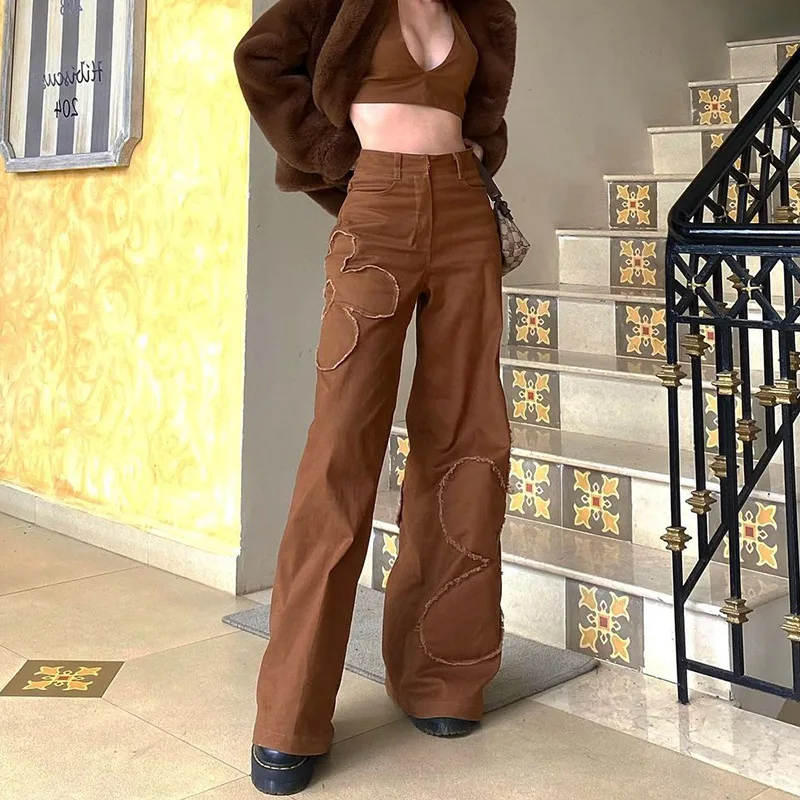 Women Streetwear Loose High Waist Trousers Harajuku Fashion Cotton Denim Sweatpants Jeans, As show
Women Streetwear Loose High Waist Trousers Harajuku Fashion Cotton Denim Sweatpants Jeans, As show
