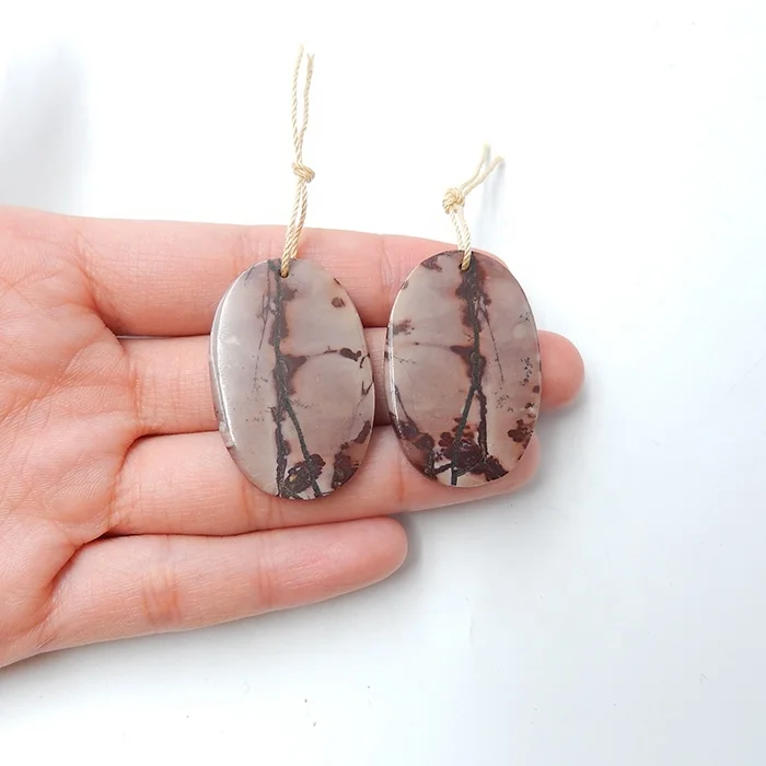 Semiprecious Brown Stones Vintage Costume Ladies Earrings Antique Natural Chohua Jasper 35x23x4mm 11.4g
Semiprecious Brown Stones Vintage Costume Ladies Earrings Antique Natural Chohua Jasper 35x23x4mm 11.4g