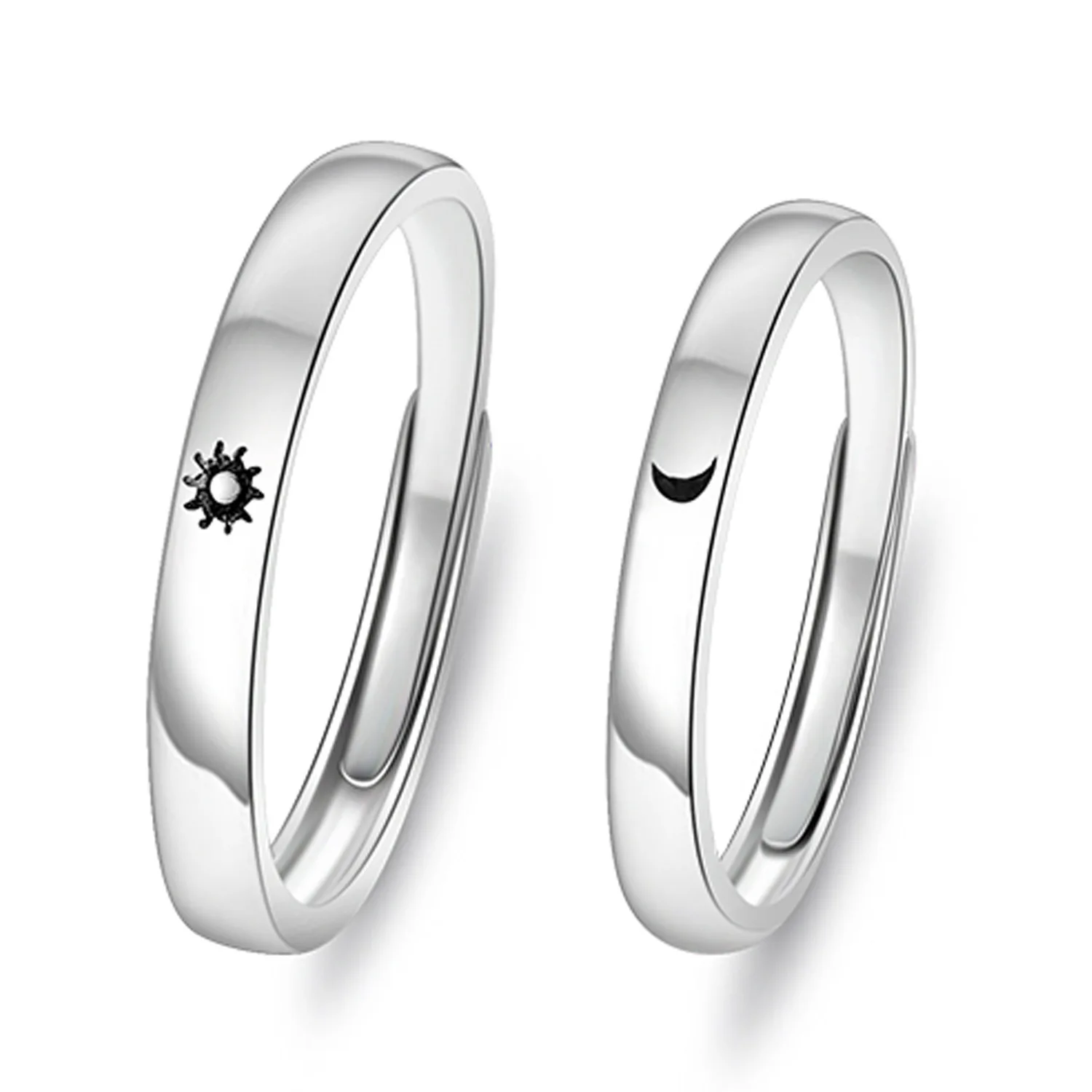 Fashion Simple Opening Sun Moon Ring Minimalist Silver Color Sun Moon Adjustable Ring For Men Women Couple Engagement Jewelry, Gold, silver 
Fashion Simple Opening Sun Moon Ring Minimalist Silver Color Sun Moon Adjustable Ring For Men Women Couple Engagement Jewelry, Gold, silver