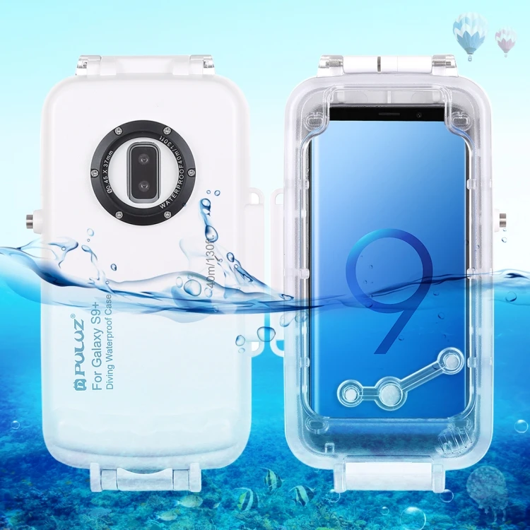 

PULUZ 40m/130ft Waterproof Diving Case for Galaxy S9+, Photo Video Taking Underwater Housing Cover, Only Support Android 8.0.0