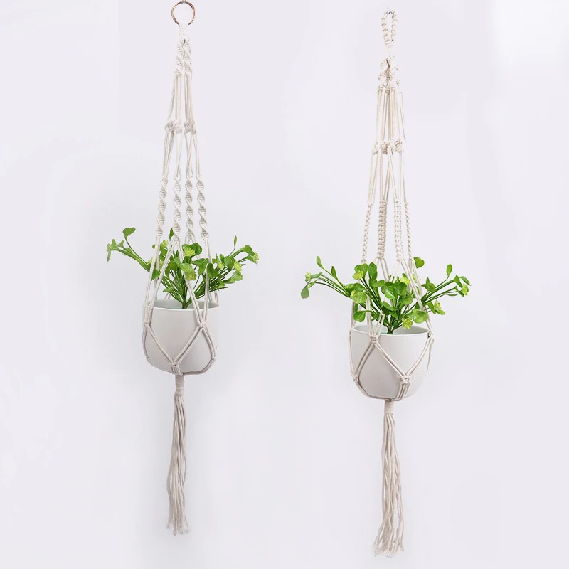 Boho Home Decor Indoor Hanging Planters Basket Decorative Flower Pots Holder Macetero Colgante de Macrame, Natural cotton color
Boho Home Decor Indoor Hanging Planters Basket Decorative Flower Pots Holder Macetero Colgante de Macrame, Natural cotton color