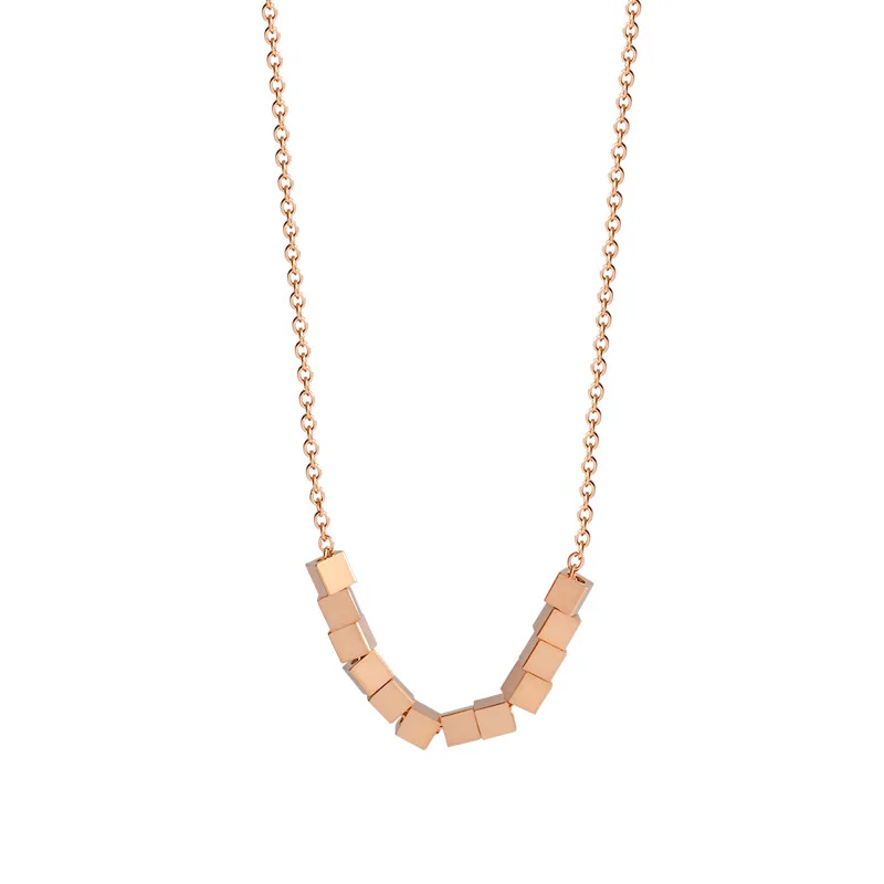 2021 New Arrival Stereo Small Square Clavicle Chain Square Pendant Necklace Gold Stainless Steel Necklace, As picture
2021 New Arrival Stereo Small Square Clavicle Chain Square Pendant Necklace Gold Stainless Steel Necklace, As picture