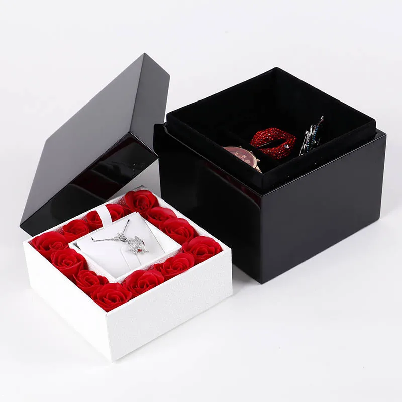 High grade wholesale Valentine love rose gift box watch box luxury for watch custom, Black color
High grade wholesale Valentine love rose gift box watch box luxury for watch custom, Black color