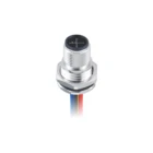 IP67 M12 S-Code panel connector 3Pin male waterproof crimping contacts connector molded with wires