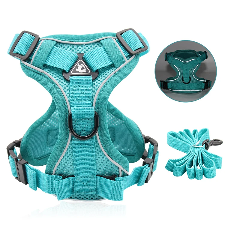 High Quality Uniform Force Non-Suffocation Soft Breathable Adjustable Reflective Cat Dog Chest Harness Vest and Leash Set
High Quality Uniform Force Non-Suffocation Soft Breathable Adjustable Reflective Cat Dog Chest Harness Vest and Leash Set
