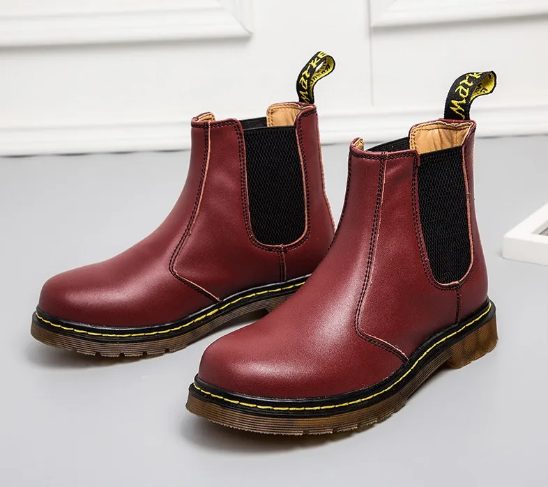 PU Leather Ankle Chelsea Boots Women Shoes Vintage Classic High Quality Leather Ankle Boots Couple Unisex Shoes, As picture
PU Leather Ankle Chelsea Boots Women Shoes Vintage Classic High Quality Leather Ankle Boots Couple Unisex Shoes, As picture