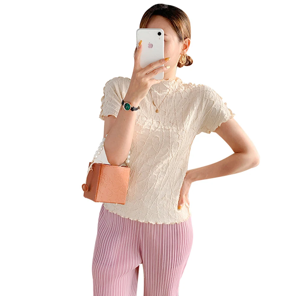 FXZ 2021 New Design Embossed blouse Fashion Short Sleeve Women Pleated Blouse, Customized color
FXZ 2021 New Design Embossed blouse Fashion Short Sleeve Women Pleated Blouse, Customized color