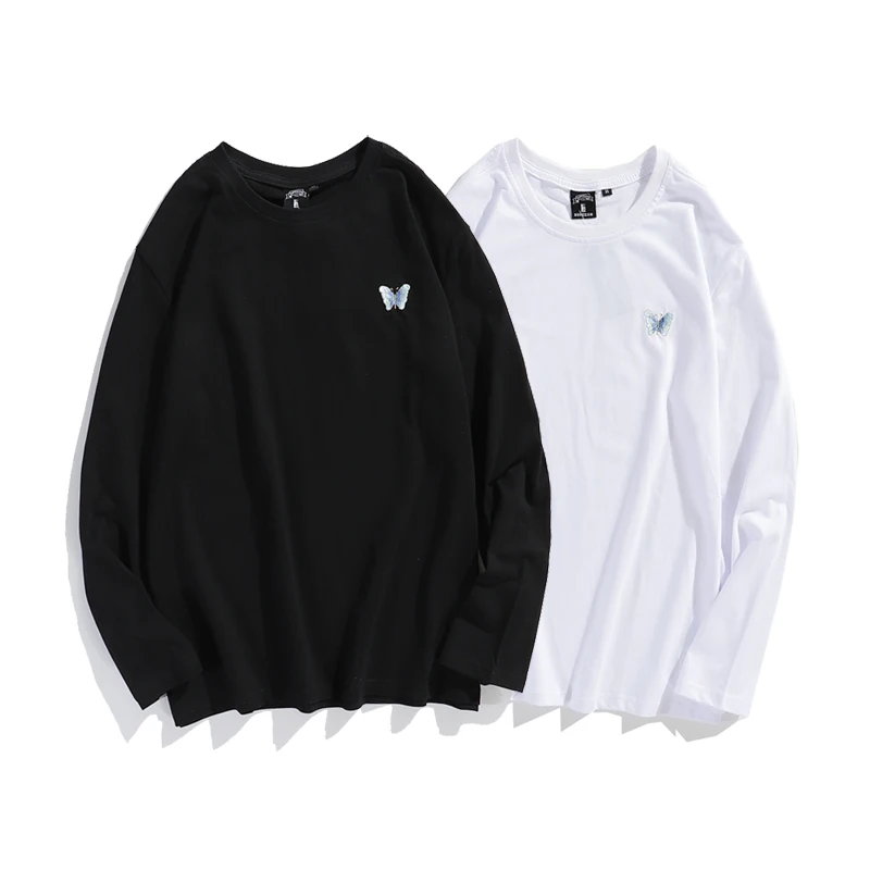 High Quality Mens Clothes Fashion Butterfly Embroidery Long Sleeve T-Shirt Print On Demand Cotton T Shirt
High Quality Mens Clothes Fashion Butterfly Embroidery Long Sleeve T-Shirt Print On Demand Cotton T Shirt