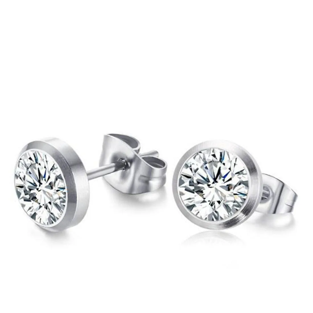 ERJSF00114 Girl's Hypoallergenic Surgical Steel Round Cubic Zirconia Setting 8MM Diamond Stud Earrings
ERJSF00114 Girl's Hypoallergenic Surgical Steel Round Cubic Zirconia Setting 8MM Diamond Stud Earrings