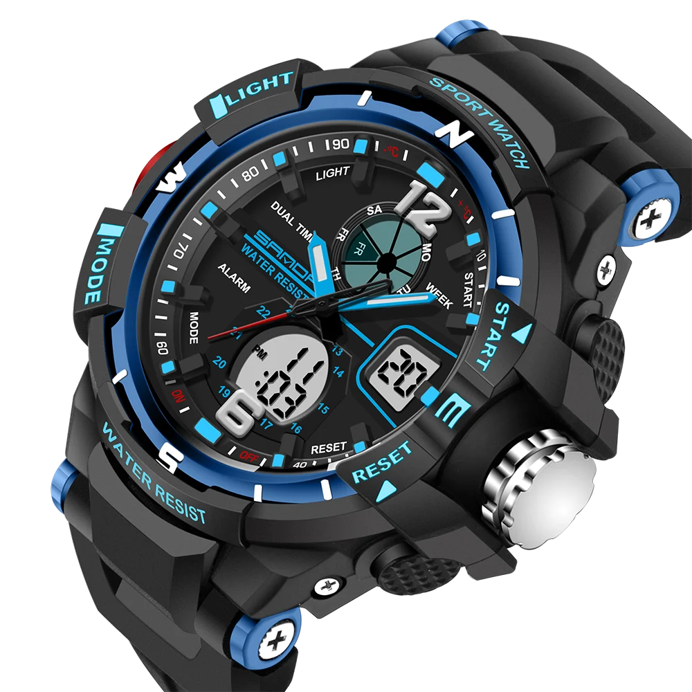 

2021 Promotion New Brand Sanda 289 1 Fashion Watch Couple G Style Waterproof Sports Military Watches Luxury Analog Digital
