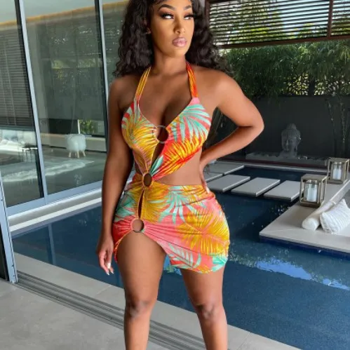 X01273l Sexy Nightclub Print Hollow-Out Party Women Dresses Summer Hot Sale Beach Style Hang Neck Girl's Casual Prom, 1 colors
X01273l Sexy Nightclub Print Hollow-Out Party Women Dresses Summer Hot Sale Beach Style Hang Neck Girl's Casual Prom, 1 colors