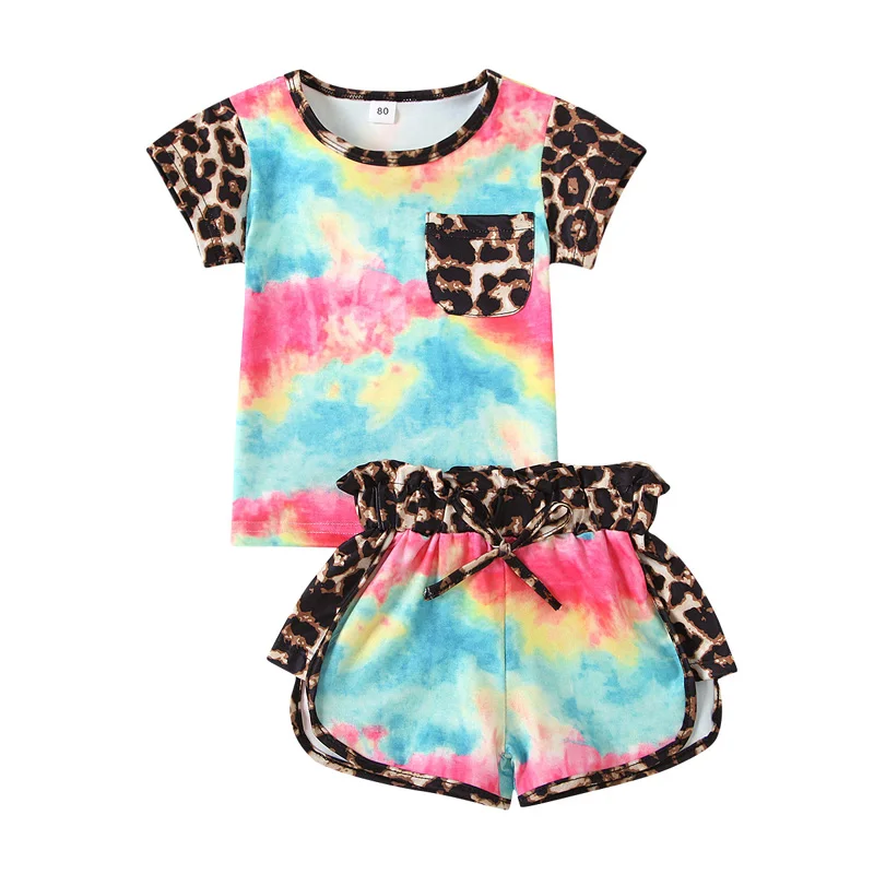 Summer casual children Clothes Sets 2 Pcs patchwork tie dyed top and short Outfit Baby Girl
Summer casual children Clothes Sets 2 Pcs patchwork tie dyed top and short Outfit Baby Girl