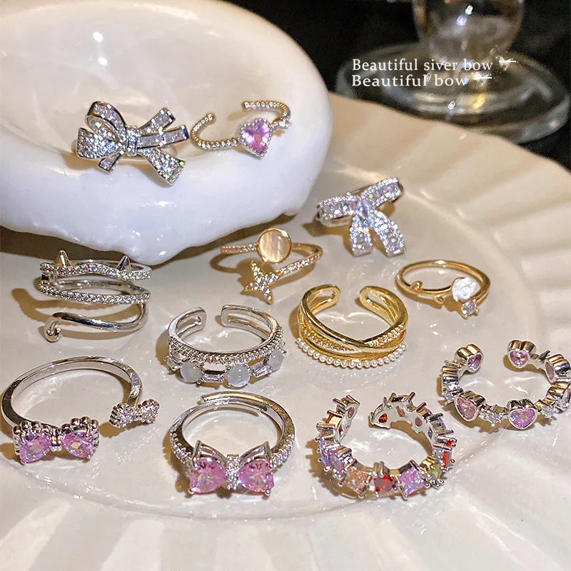 TongLing 2022 fashion jewelry ring set zircon crystal zirconia pearl open adjustable diamond ring for girl boy women
TongLing 2022 fashion jewelry ring set zircon crystal zirconia pearl open adjustable diamond ring for girl boy women