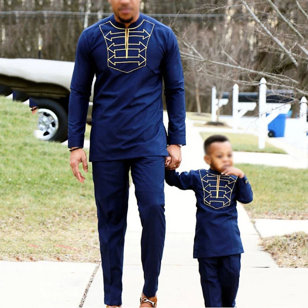 H & D Fashion Cotton Fabric Traditional African Father and Son Parent-Child Clothing With Best Quality
H & D Fashion Cotton Fabric Traditional African Father and Son Parent-Child Clothing With Best Quality