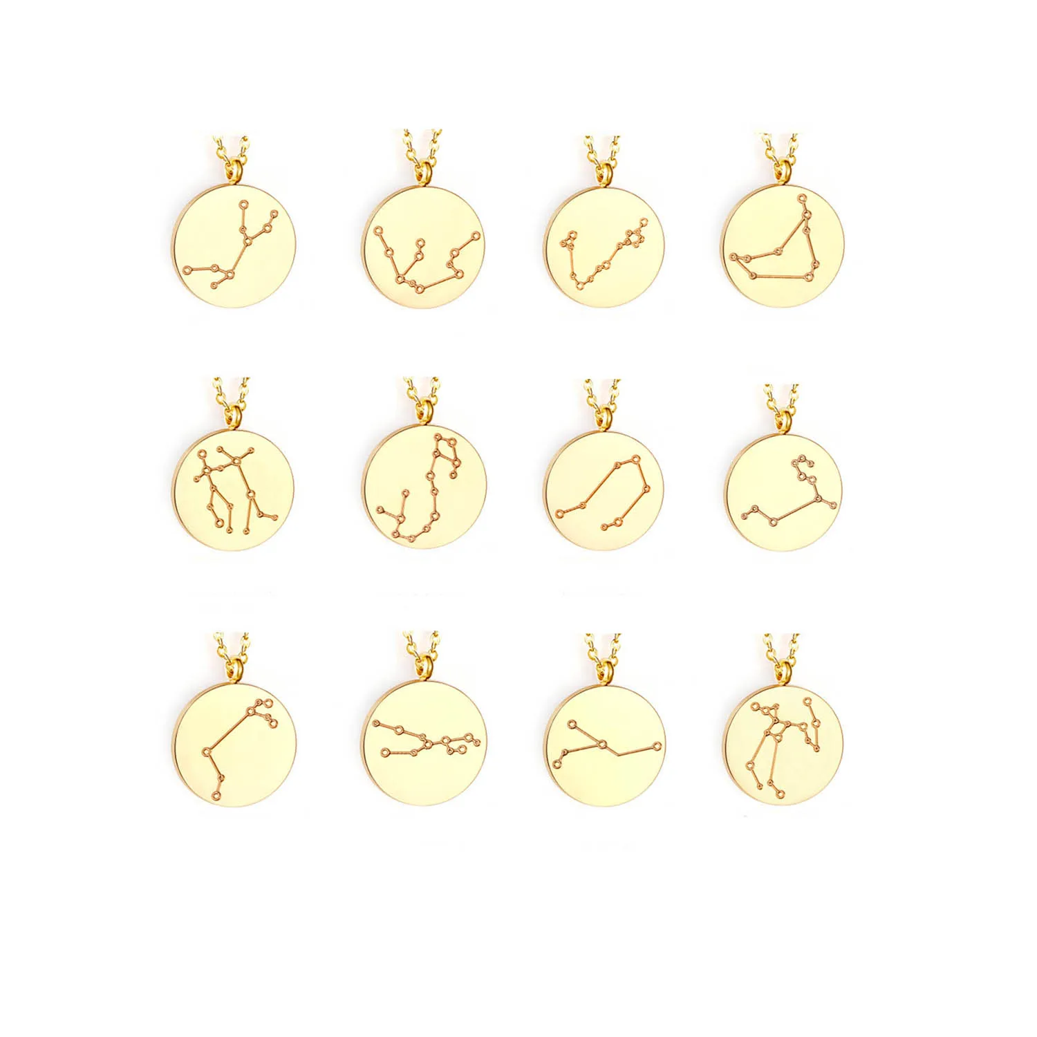 12 Horoscope Gold Plated Rhinestone Zodiac Sign Necklace Crystal Stainless Steel Zodiac Necklace, Picture
12 Horoscope Gold Plated Rhinestone Zodiac Sign Necklace Crystal Stainless Steel Zodiac Necklace, Picture